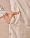Manyavar Men Elegant Beige Elegance Kurta Pajama