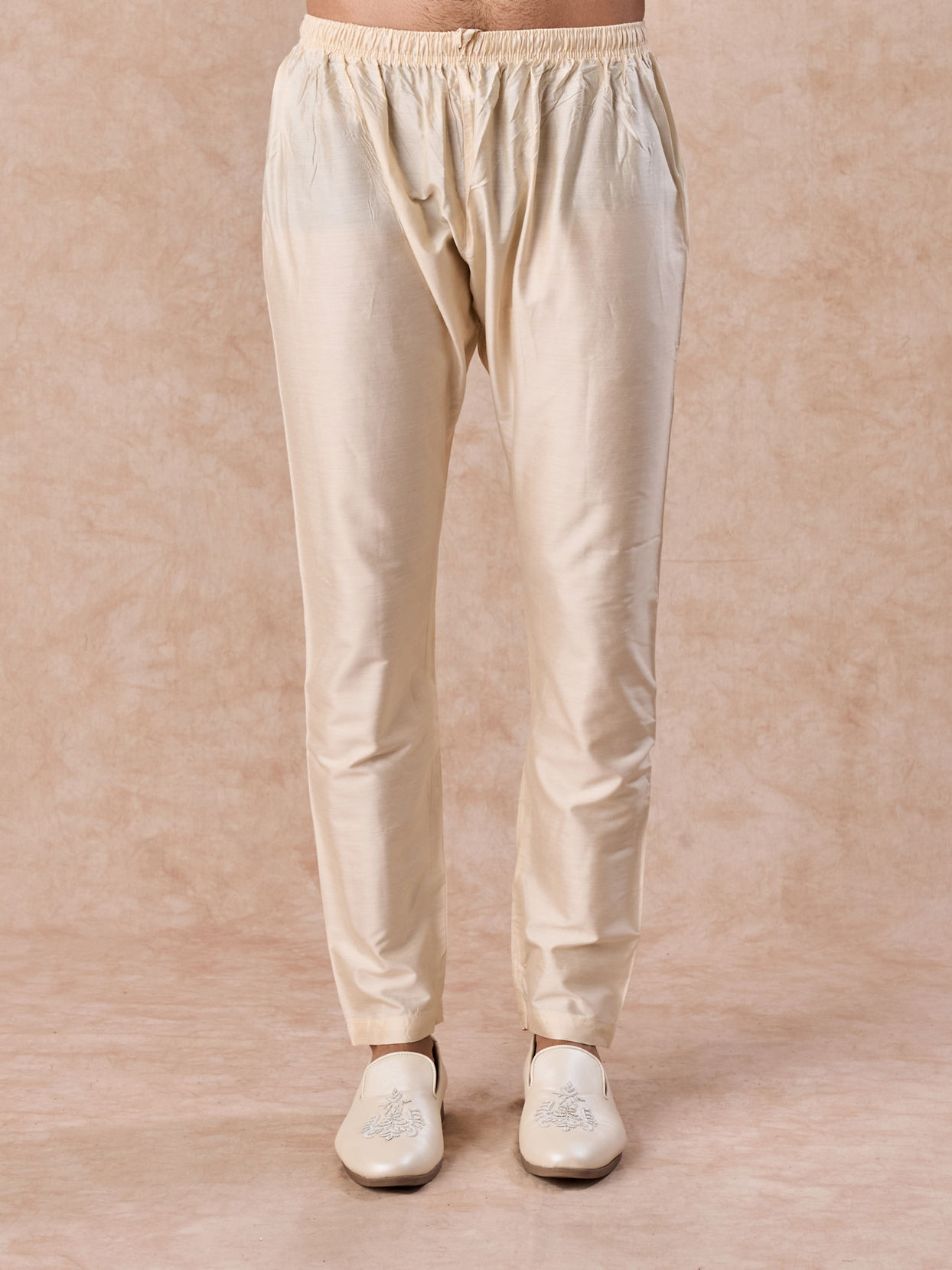 Manyavar Men Elegant Beige Elegance Kurta Pajama