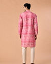 Manyavar Men Elegant Pink Celebration Kurta Pajama