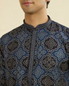 Manyavar Men Dark Blue Kurta Pajama