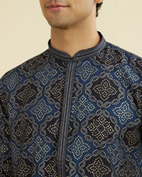 Manyavar Men Dark Blue Kurta Pajama