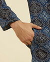 Manyavar Men Dark Blue Kurta Pajama