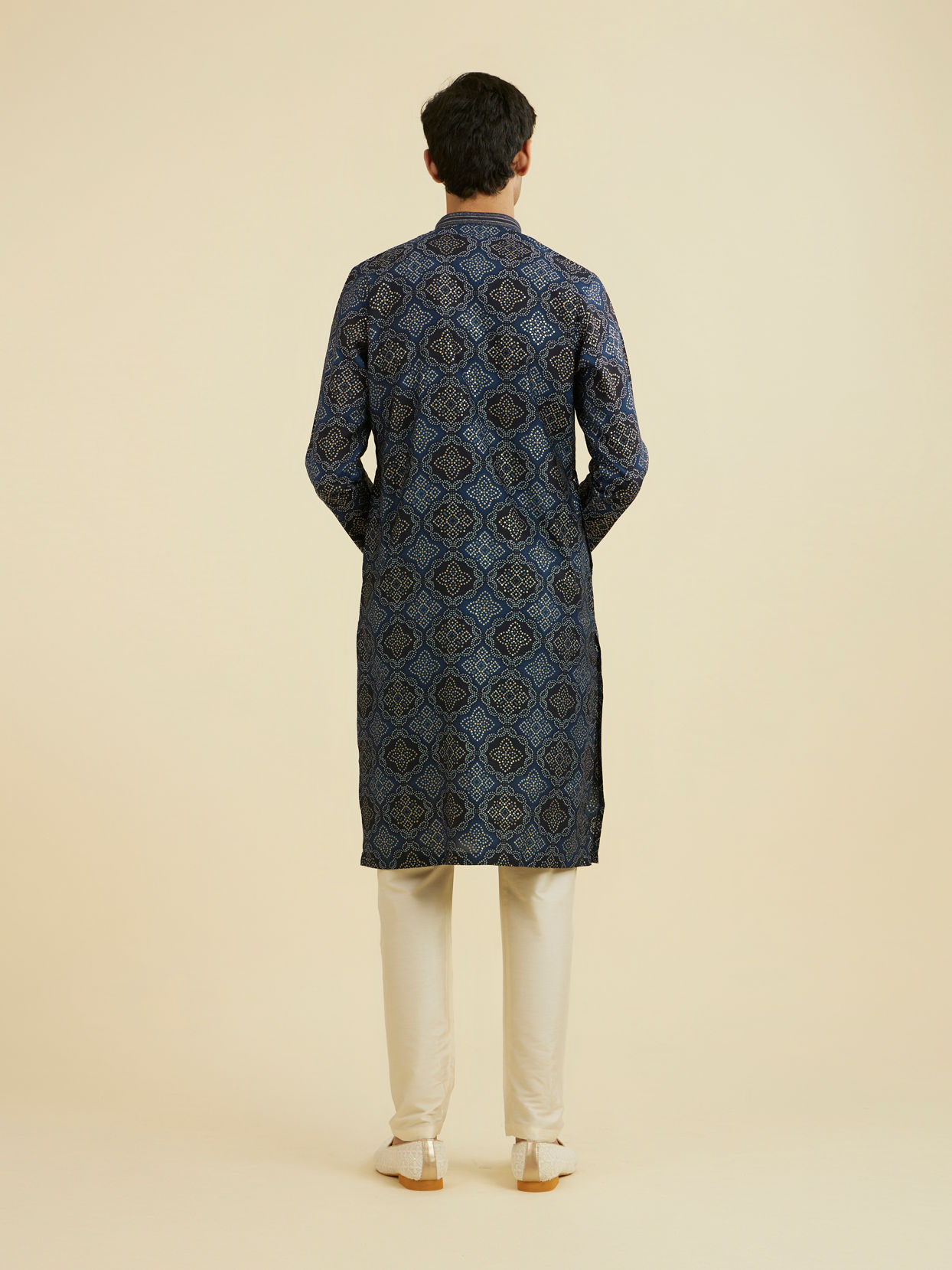 Manyavar Men Dark Blue Kurta Pajama