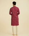 Manyavar Men Rani Pink Ensemble Kurta Pajama