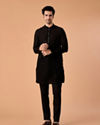 Manyavar Men Black Elegance Kurta Pant