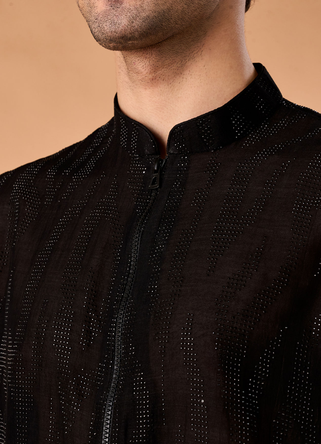 Manyavar Men Black Elegance Kurta Pant