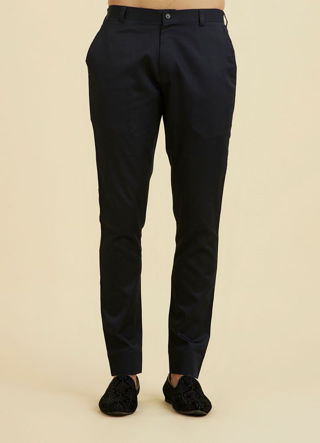 Manyavar Men Regal Blue Kurta Pant Set