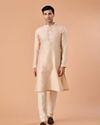 Manyavar Men Regal Fawn Brocade Kurta Pajama