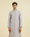 Elegant Lilac Brocade Kurta Pajama