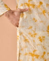 Manyavar Men Radiant Yellow Cotton Kurta Pajama Set