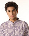 Manyavar Men Lilac Elegance Kurta Pajama