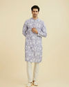 Manyavar Men Lilac Elegance Kurta Pajama