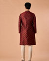 Manyavar Men Maroon Majesty Brocade Kurta Pajama