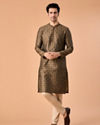 Manyavar Men Opulent Olive Green Kurta Pajama
