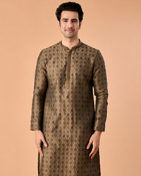 Manyavar Men Opulent Olive Green Kurta Pajama