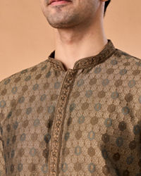 Manyavar Men Opulent Olive Green Kurta Pajama