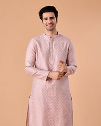 Manyavar Men Dusty Pink Elegance Kurta Pajama