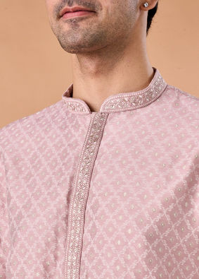 Manyavar Men Dusty Pink Elegance Kurta Pajama