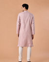 Manyavar Men Dusty Pink Brocade Kurta Pajama