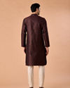 Manyavar Men Classic Brown Brocade Kurta Pajama