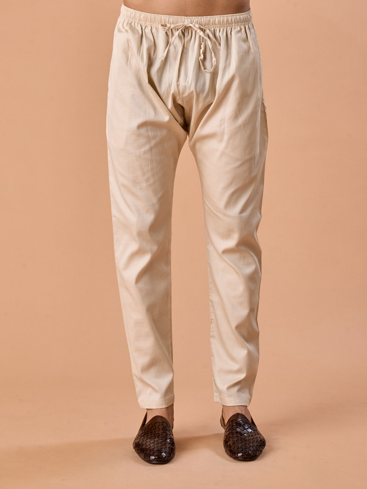 Manyavar Men Classic Brown Brocade Kurta Pajama