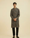 Manyavar Men Black Splendor Kurta Pajama