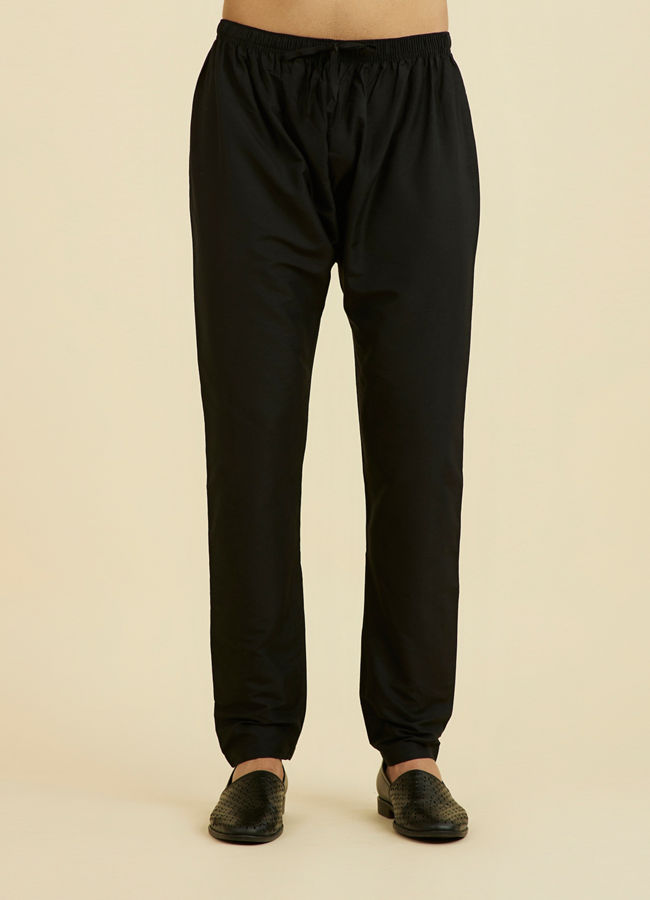 Manyavar Men Black Splendor Kurta Pajama