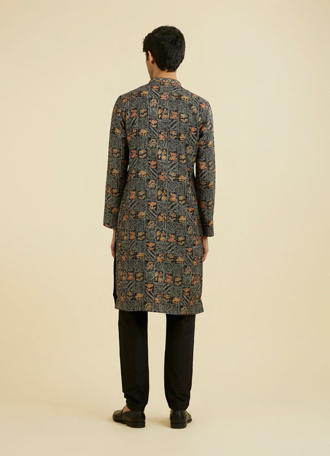 Manyavar Men Black Splendor Kurta Pajama