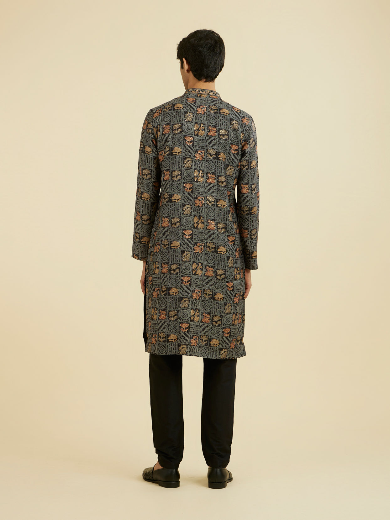 Manyavar Men Black Splendor Kurta Pajama