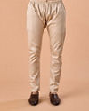 Manyavar Men Beige Art Silk Elegance Kurta Pajama