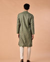 Manyavar Men Olive Green Majesty Kurta Pajama
