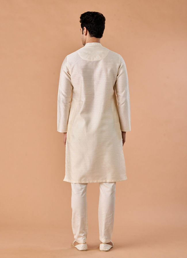 Manyavar Men Ethereal Cream Kurta Pajama