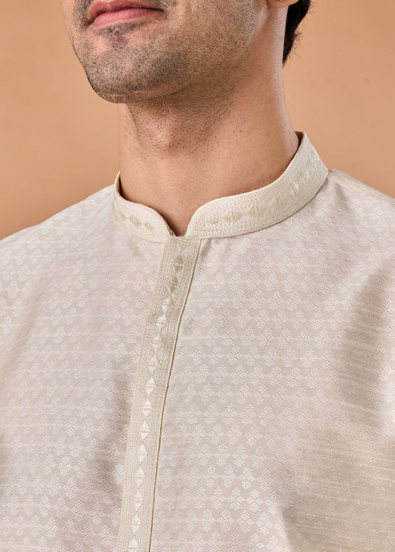 Manyavar Men Ethereal Cream Kurta Pajama