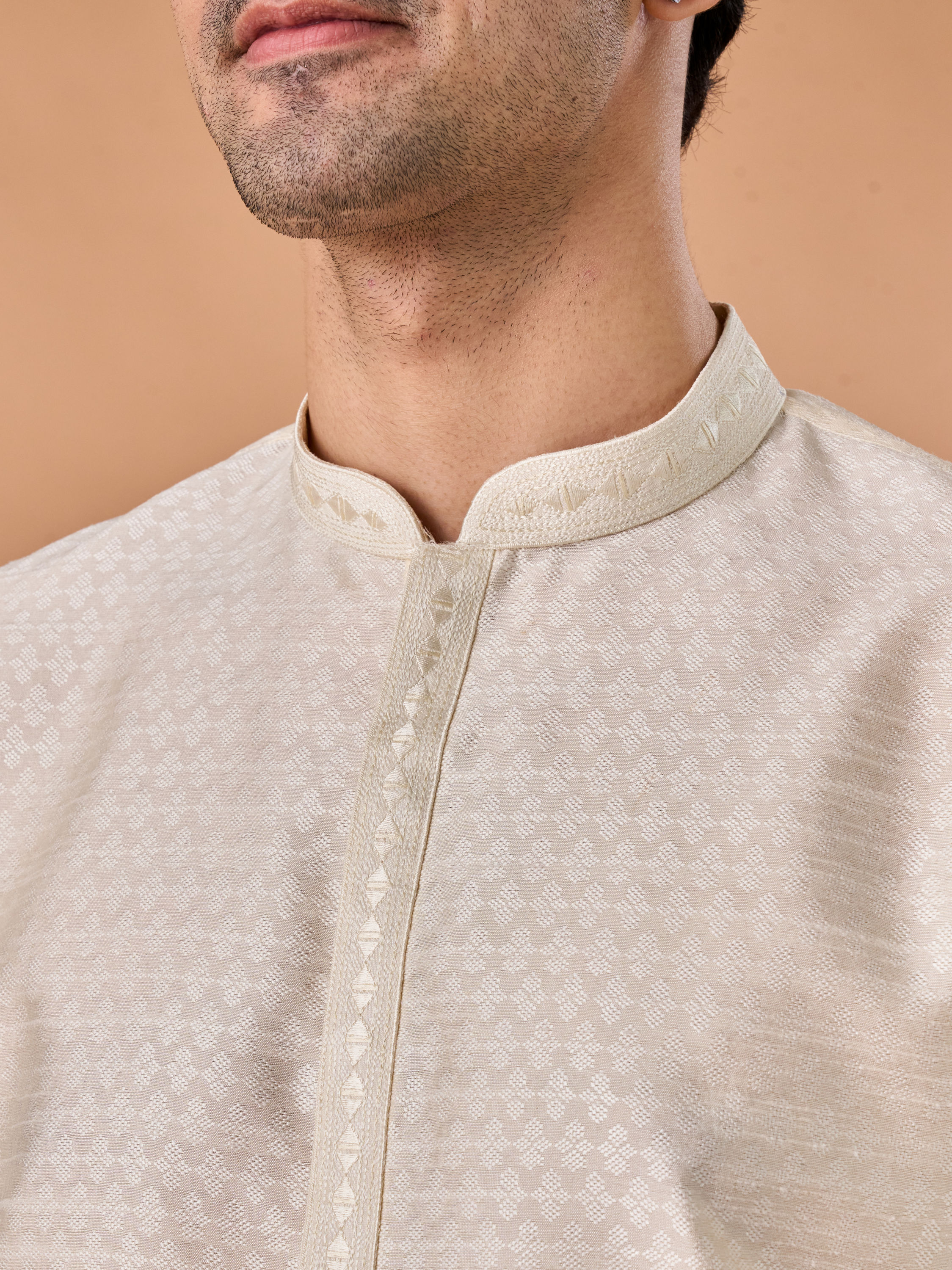 Manyavar Men Ethereal Cream Kurta Pajama