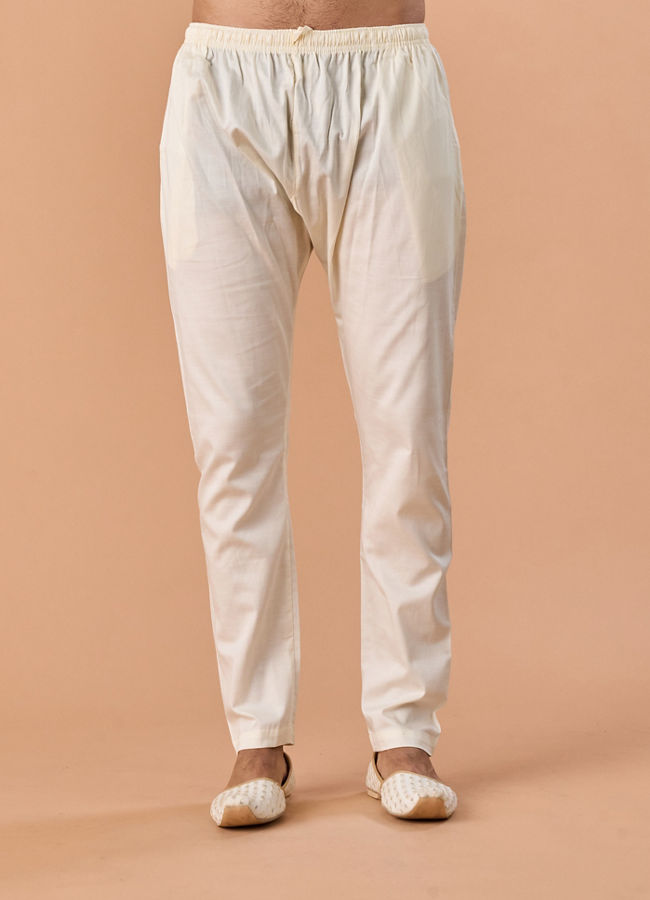 Manyavar Men Ethereal Cream Kurta Pajama