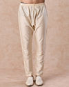 Manyavar Men Wine Cotton Kurta Pajama Set