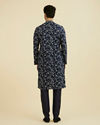Manyavar Men Elegant Dark Blue Kurta Set