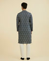 Manyavar Men Regal Mid Blue Ensemble Kurta Pajama