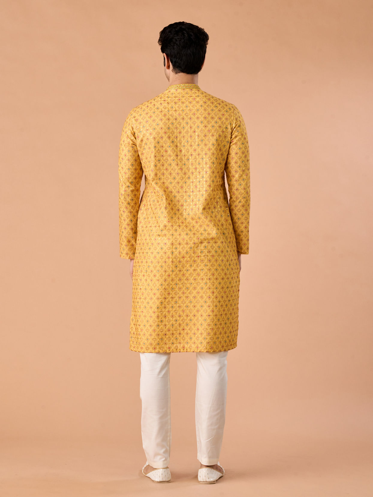 Manyavar Men Sunnyside Yellow Kurta Pajama