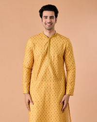 Manyavar Men Sunnyside Yellow Kurta Pajama