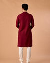 Manyavar Men Maroon Majesty Kurta Pajama Set