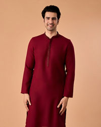 Manyavar Men Maroon Majesty Kurta Pajama Set