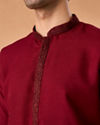 Manyavar Men Maroon Majesty Kurta Pajama Set