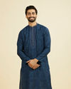 Manyavar Men Royal Blue Kurta Pajama