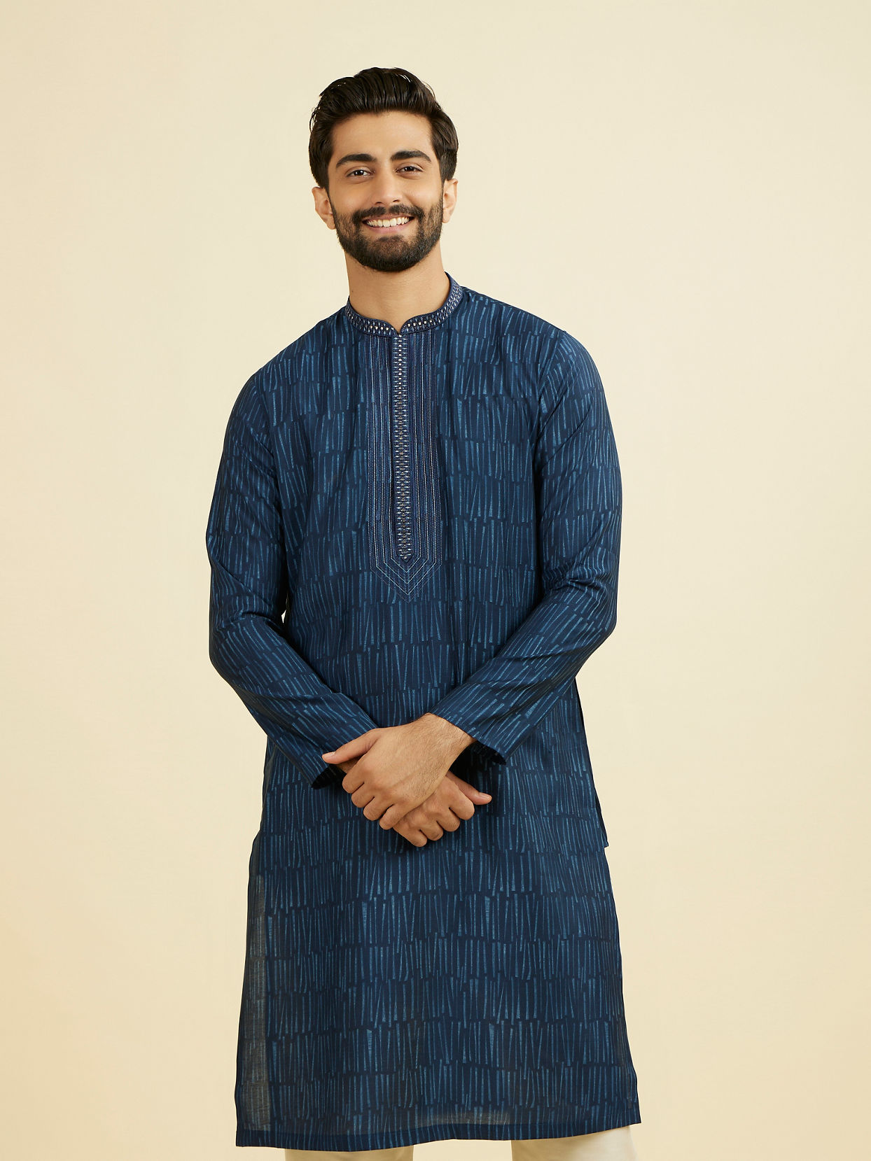 Manyavar Men Royal Blue Kurta Pajama