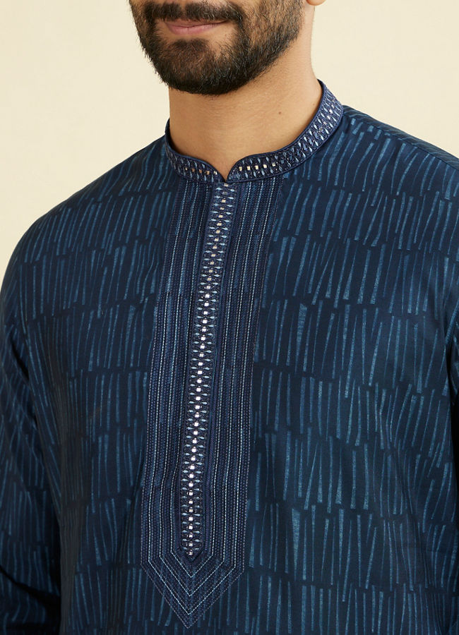 Manyavar Men Royal Blue Kurta Pajama