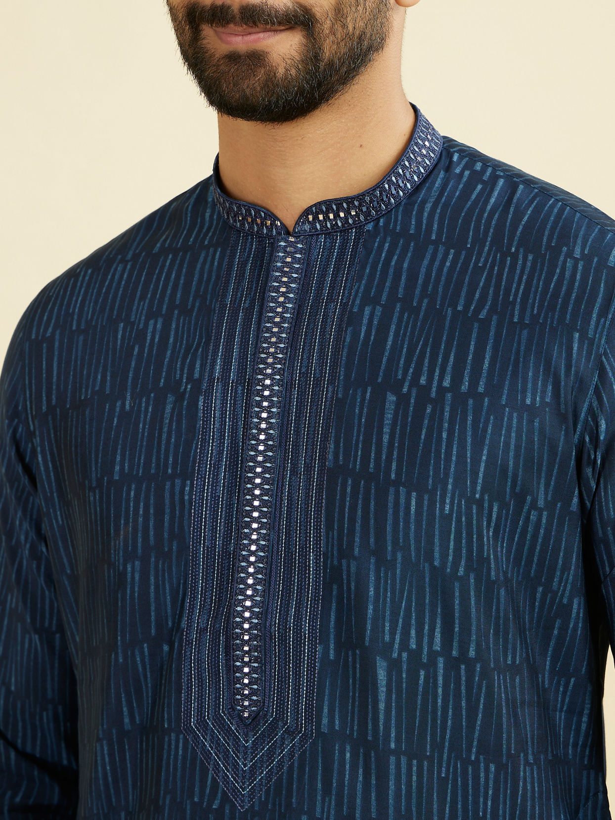 Manyavar Men Royal Blue Kurta Pajama