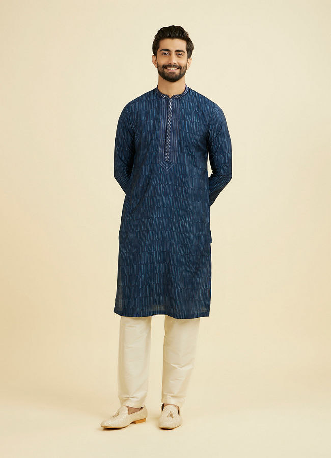 Manyavar Men Royal Blue Kurta Pajama