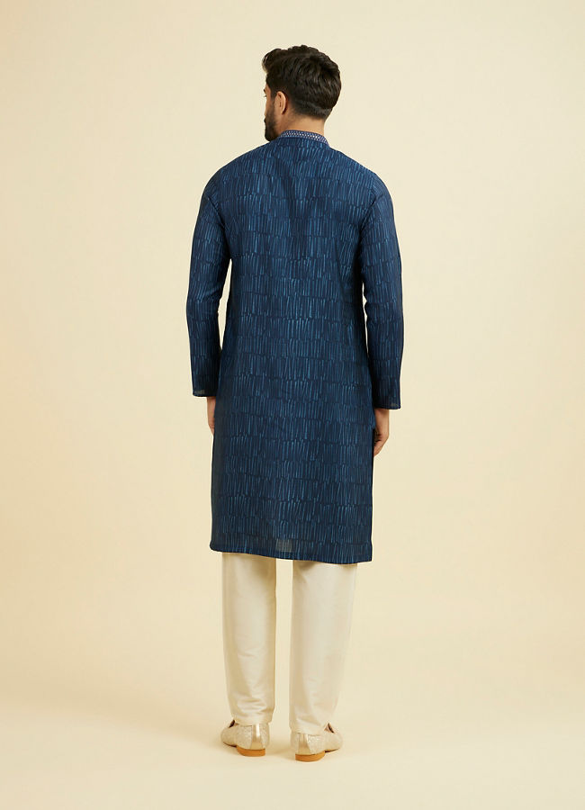 Manyavar Men Royal Blue Kurta Pajama