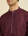 Manyavar Men Regal Wine Kurta Pajama